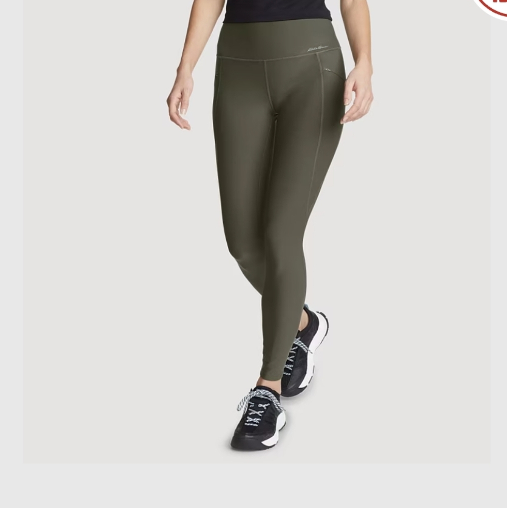 Eddie Bauer Women's Olive Trail Tight High Rise Leggings Size Medium
